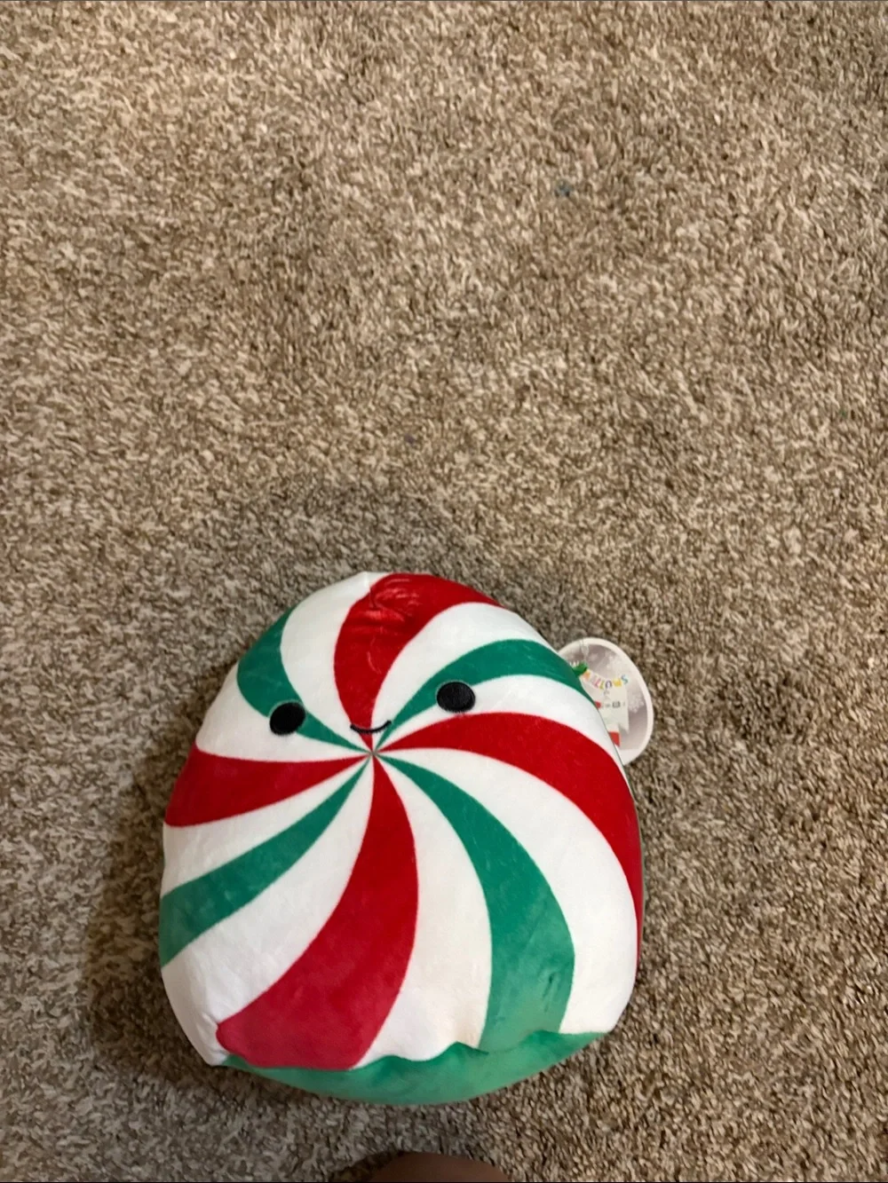 Squishmallows Holiday Peppermint Swirl Plush - Red, Green, White